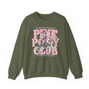 Chappell Roan Merch Tour 2025 I'm Gonna Keep On Dancing Pink Pony Club Sweatshirt Military Green - Lilybirchmarket