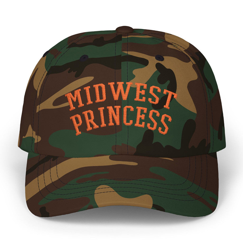 Chappell Roan Merch Tour 2025 Midwest Princess Embroidered Camo Hat Gifts For Him - Lilybirchmarket