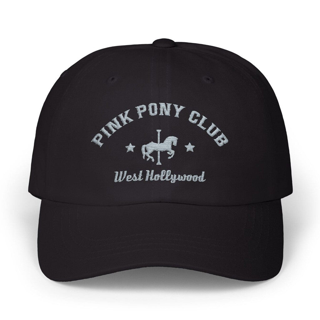 Chappell Roan Merch Tour 2025 Pink Pony Club Embroidered Black Hat Gifts For Fans - Lilybirchmarket