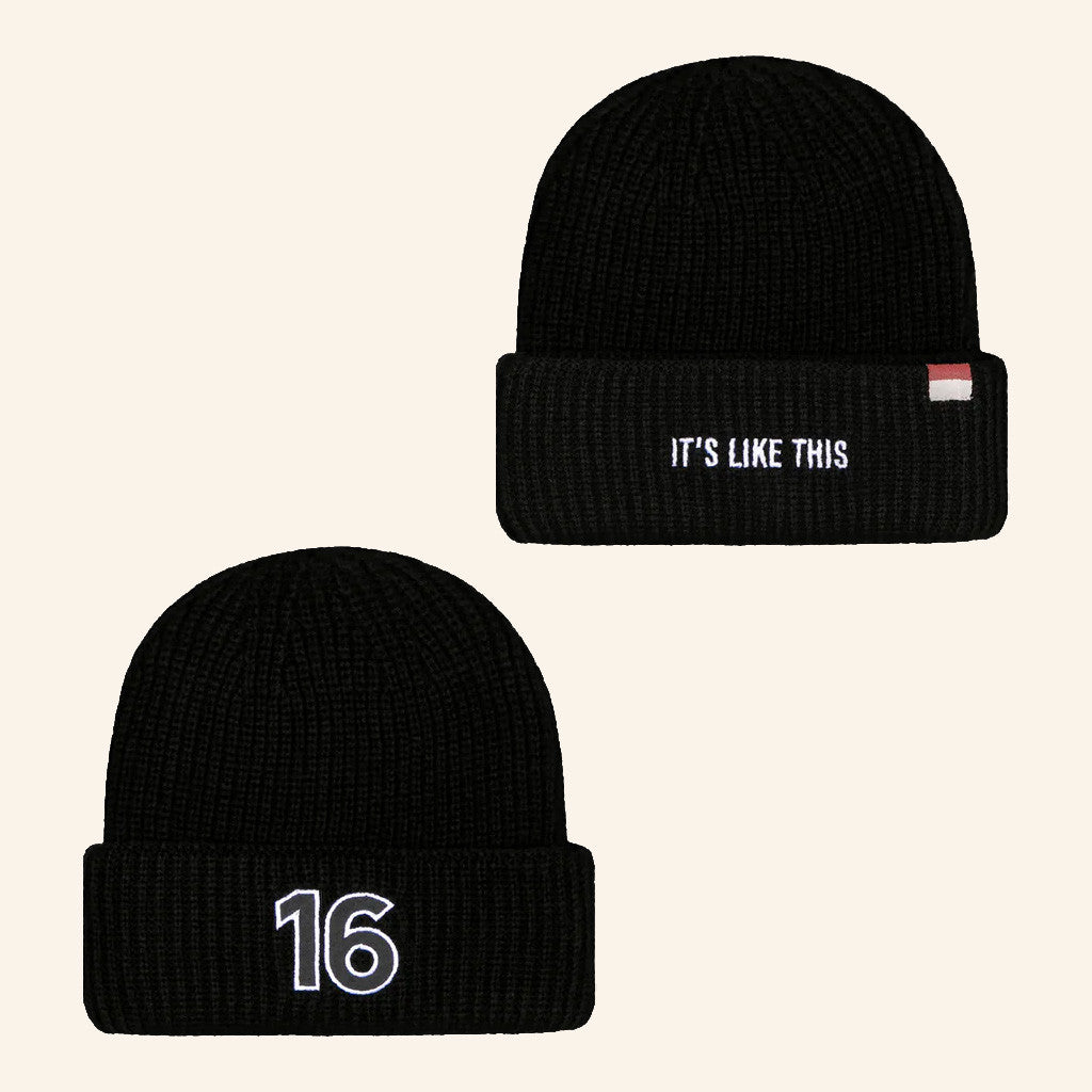 Charles Leclerc Merch 16 Signature It's Like This Beanie CL16 Merch Best Gifts For Friends - Lilybirchmarket