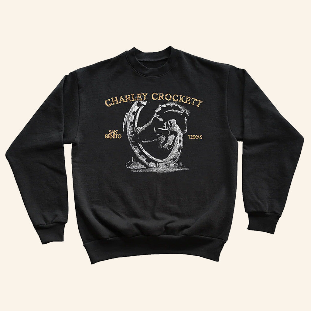 Charley Crockett Merch San Benito Horseshoe Sweatshirt Gifts For Dad - Lilybirchmarket