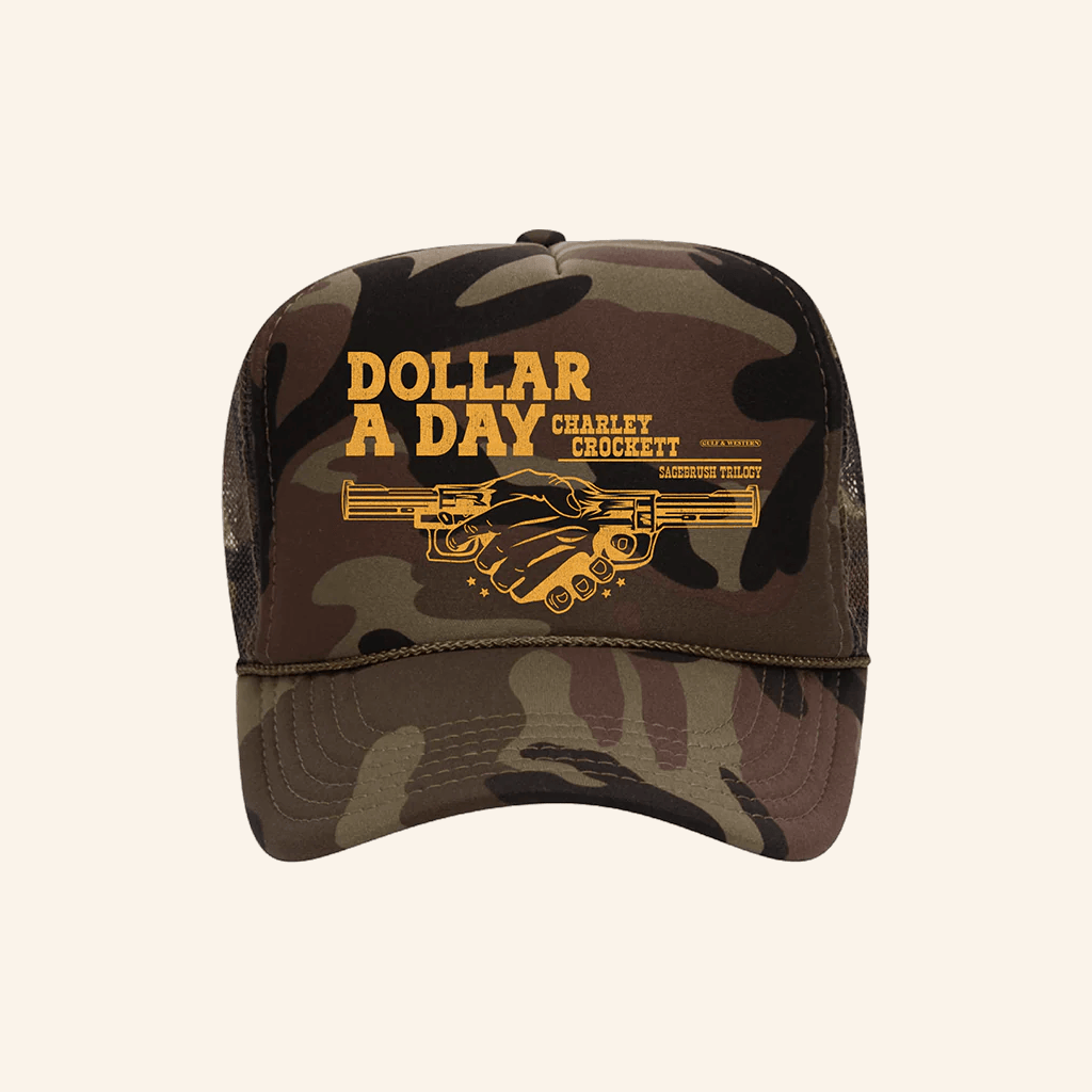 Charley Crockett Merch Trilogy Camo Trucker Hat Gifts For Father - Lilybirchmarket
