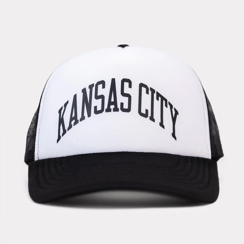 Charlie Hustle Merch White And Black Kansas City Trucker Hat Gifts For Him - Lilybirchmarket