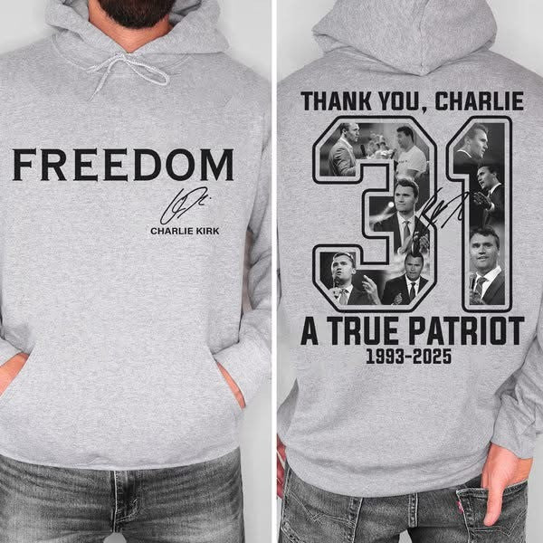 Charlie Kirk 31 Years A True Patriot Hoodie Signature A True Patriot CK Memorial Apparel - Lilybirchmarket