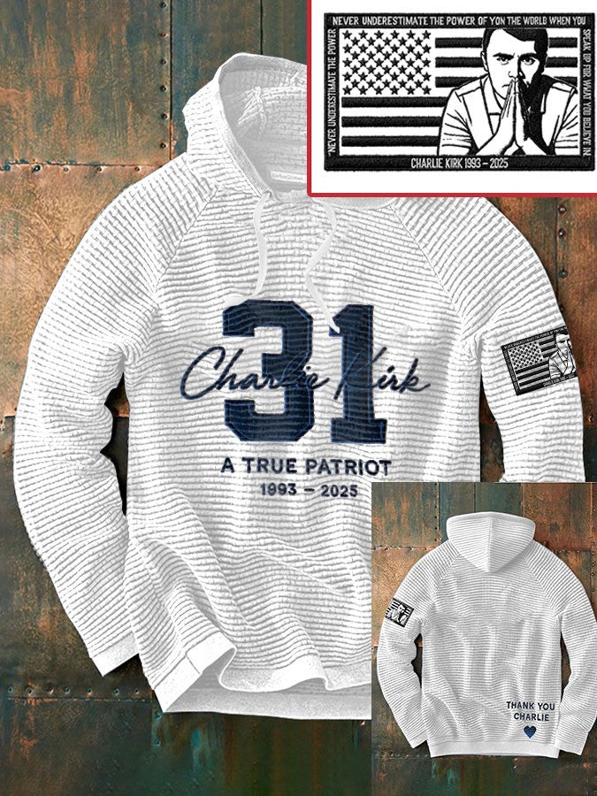 Charlie Kirk A True Patriot Hoodie 31 Thank You Charlie Merch Patriotic Gifts - Lilybirchmarket