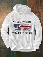 Charlie Kirk A True Patriot Hoodie Defending American Values Charlie Kirk Memorial Apparel - Lilybirchmarket