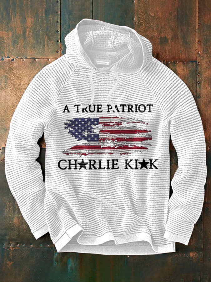 Charlie Kirk A True Patriot Hoodie Defending American Values Charlie Kirk Memorial Apparel - Lilybirchmarket