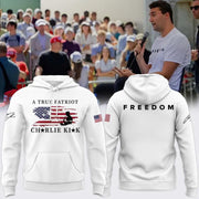 Charlie Kirk A True Patriot Hoodie Signed Signature Turning Point USA Tribute Memorial Gear - Lilybirchmarket