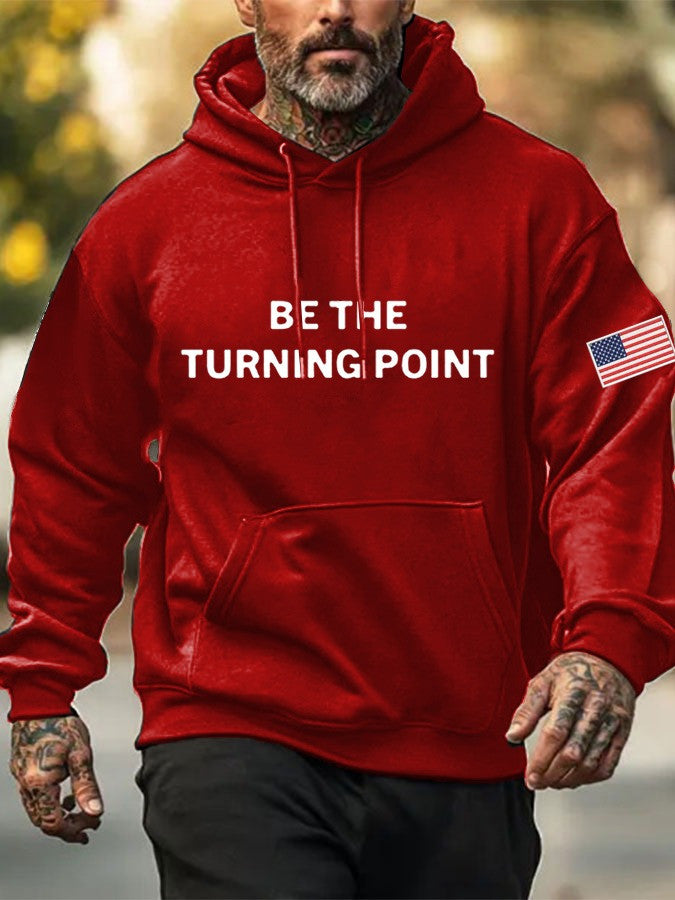 Charlie Kirk Be The Turning Point Hoodie Turning Point USA TPSSA Merch For Charlie Kirk Fans - Lilybirchmarket