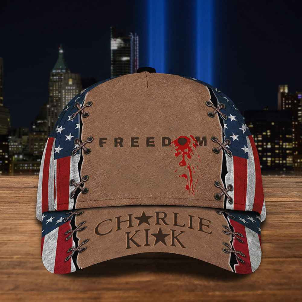 Charlie Kirk Freedom Cap Bloodstain Charlie Kirk Memorial Gifts For Conservative Support - Lilybirchmarket