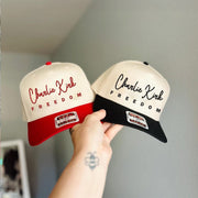 Charlie Kirk Freedom Hat Embroidered Charlie Kirk Hat Make America Great Again Donald Trump Merch - Lilybirchmarket