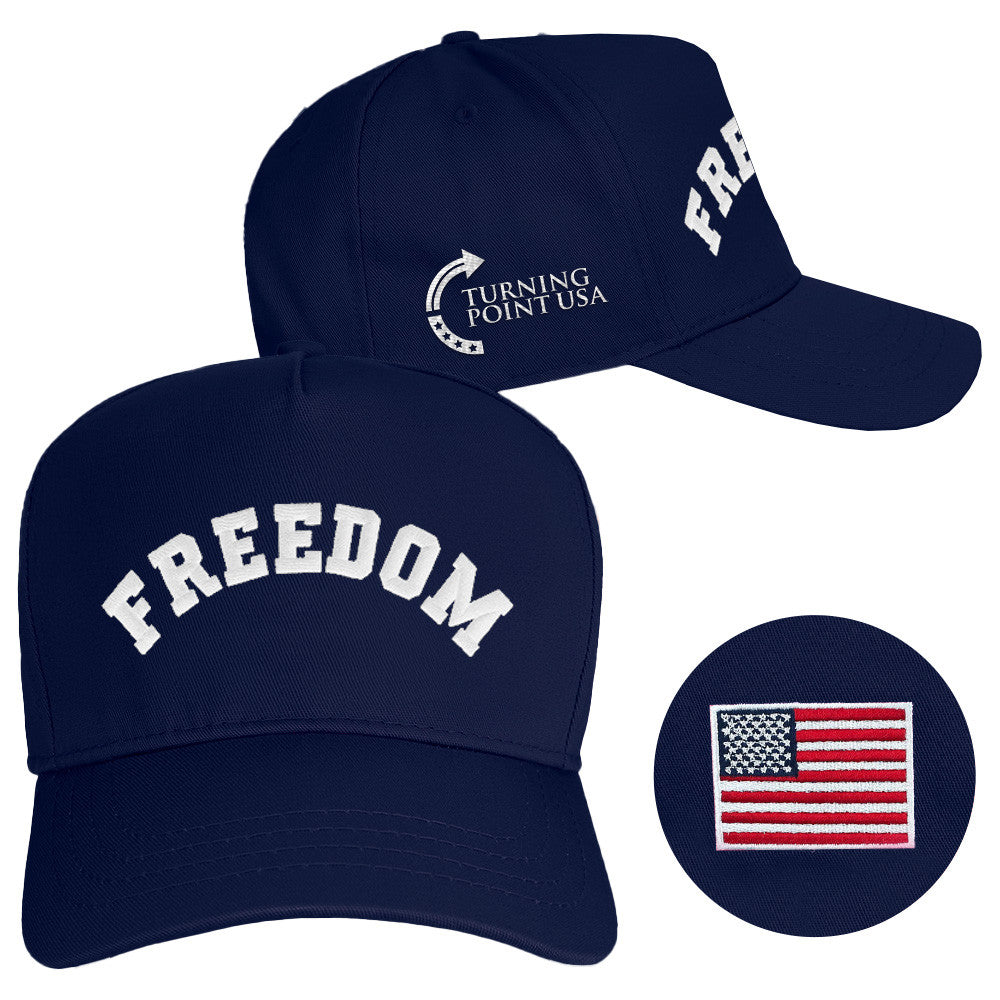 Charlie Kirk Freedom Hat Embroidered Turning Point USA Merch Charlie Kirk Hat Gifts For Patriots - Lilybirchmarket