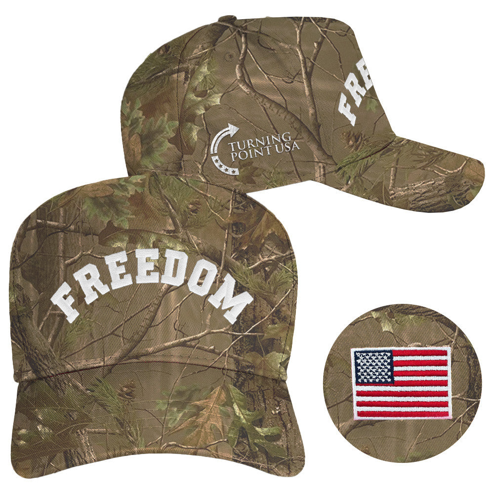 Charlie Kirk Freedom Hat Turning Point USA Merch Camo Embroidered MAGA Charlie Kirk Store - Lilybirchmarket