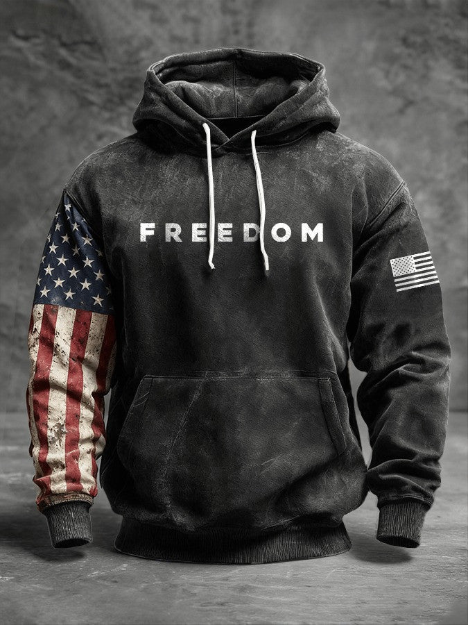 Charlie Kirk Freedom Hoodie American Flag Turning Point Merch Charlie Kirk Memorial Apparel - Lilybirchmarket