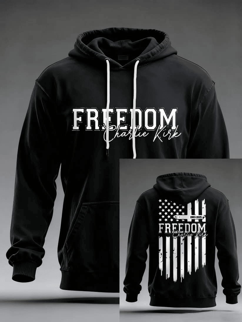 Charlie Kirk Freedom Hoodie In Memory Of Charlie Kirk 1993 2025 Tribute Clothing - Lilybirchmarket