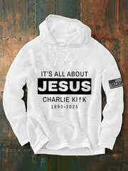 Charlie Kirk Freedom Hoodie It's All About Jesus Hoodie R.I.P Charlie Kirk Memorial Merch - Lilybirchmarket