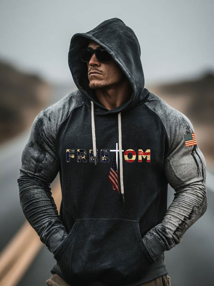 Charlie Kirk Freedom Hoodie Men's Vintage Charlie Kirk Memorial Apparel Gifts For Him - Lilybirchmarket