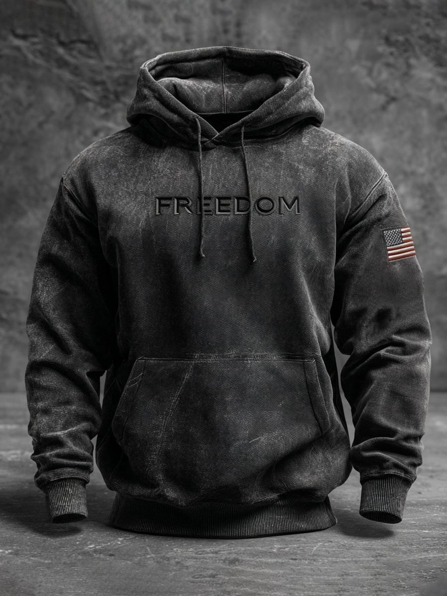 Charlie Kirk Freedom Hoodie Turning Point USA American Flag TPUSA Merch Memorial Apparel - Lilybirchmarket
