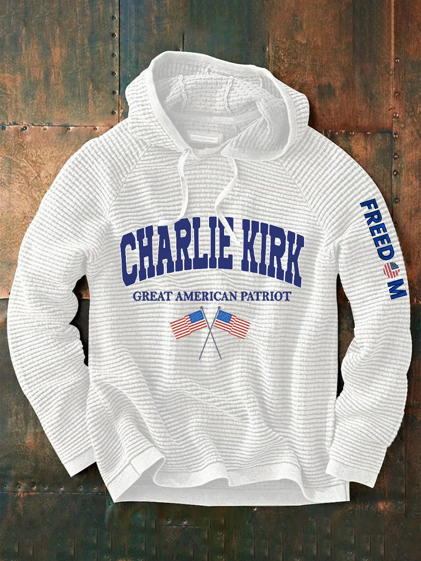 Charlie Kirk Freedom Merch Hoodie Great American Patriot RIP Honor Charlie Kirk Apparel - Lilybirchmarket