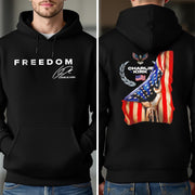 Charlie Kirk Freedom Merch Hoodie Signed Signature American Flag Patriotic Support Clothing - Lilybirchmarket