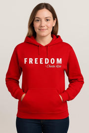 Charlie Kirk Freedom Red Hoodie Great American Patriot Charlie Kirk Hoodie Patriotic Gifts - Lilybirchmarket