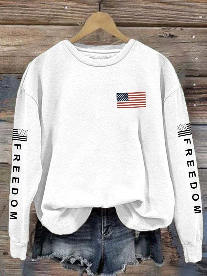 Charlie Kirk Freedom Sweatshirt American Flag TPUSA Freedom Sweatshirt Charlie Kirk Apparel - Lilybirchmarket
