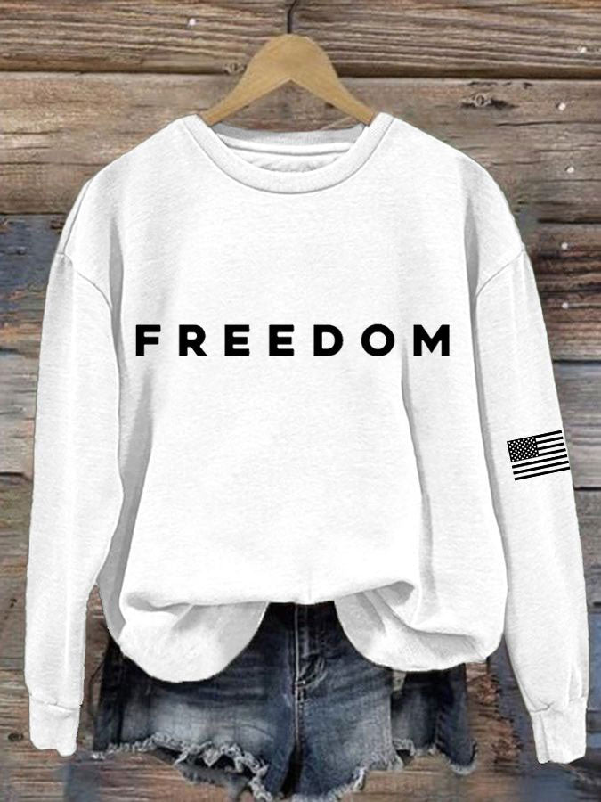 Charlie Kirk Freedom Sweatshirt Charlie Kirk Sweatshirt Trump 45-47 Merch Gifts For Patriot - Lilybirchmarket