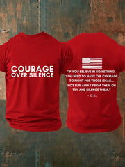 Charlie Kirk Freedom T-shirt Courage Over Silence Best Commemorative CK 47 Merch - Lily Birch Market
