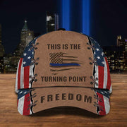 Charlie Kirk Freedom This Is The Turning Point Hat Blue Line Charlie Kirk Patriotic Clothing - Lilybirchmarket