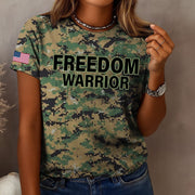 Charlie Kirk Freedom Warrior Camo T-Shirt Charlie Kirk Memorial Shirt For Trump Supporters - Lilybirchmarket