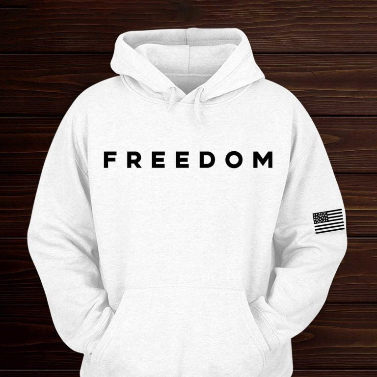 Charlie Kirk Freedom White Hoodie Charlie Kirk Was Wearing Tribute Clothing Gifts 2025 - Lilybirchmarket
