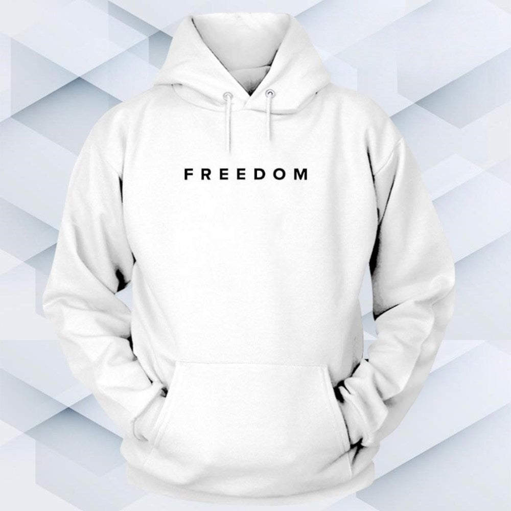 Charlie Kirk Freedom White Hoodie Freedom Charlie Kirk Freedom Wore Hooded Sweatshirt - Lilybirchmarket
