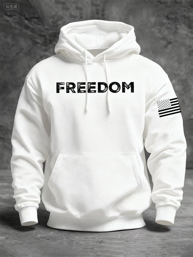 Charlie Kirk Freedom White Hoodie Freedom Clothing Gift For Trump Supporters - Lilybirchmarket