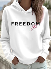 Charlie Kirk Freedom White Hoodie Signature Charlie Kirk Signed Conservative Clothing - Lilybirchmarket