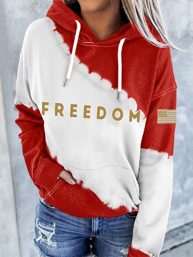 Charlie Kirk Freedom Women's Hoodie 47 Trump Supporters Charlie Kirk Memorial Apparel - Lilybirchmarket