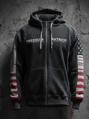 Charlie Kirk Freedom Zip Hoodie Patriot Tribute To Charlie Kirk Merch Gift For Patriots - Lilybirchmarket