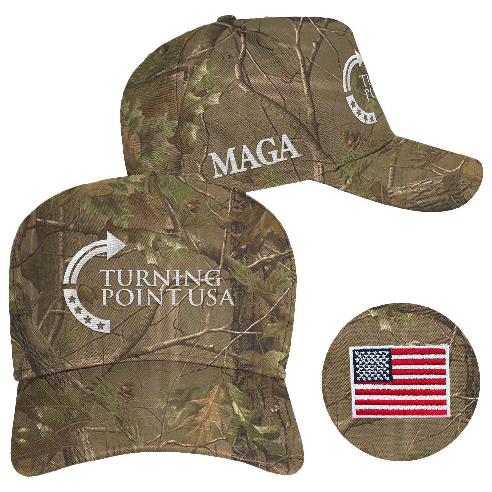 Charlie Kirk Hat Camo Embroidered Turning Point USA Hat MAGA Merchandise Him Gifts - Lilybirchmarket
