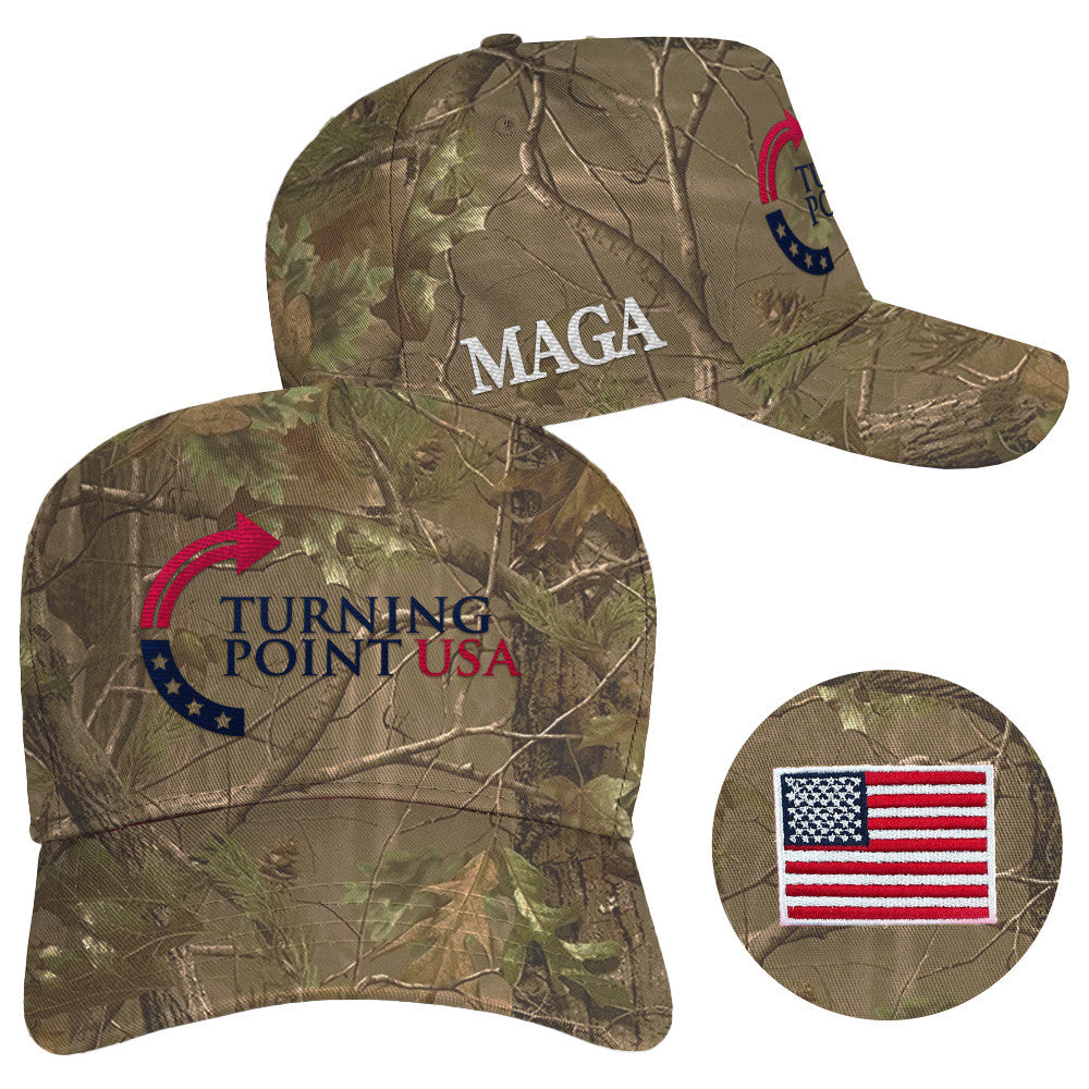 Charlie Kirk Hat Camo Embroidered Turning Point USA Hat Make America Great Again Merch - Lilybirchmarket