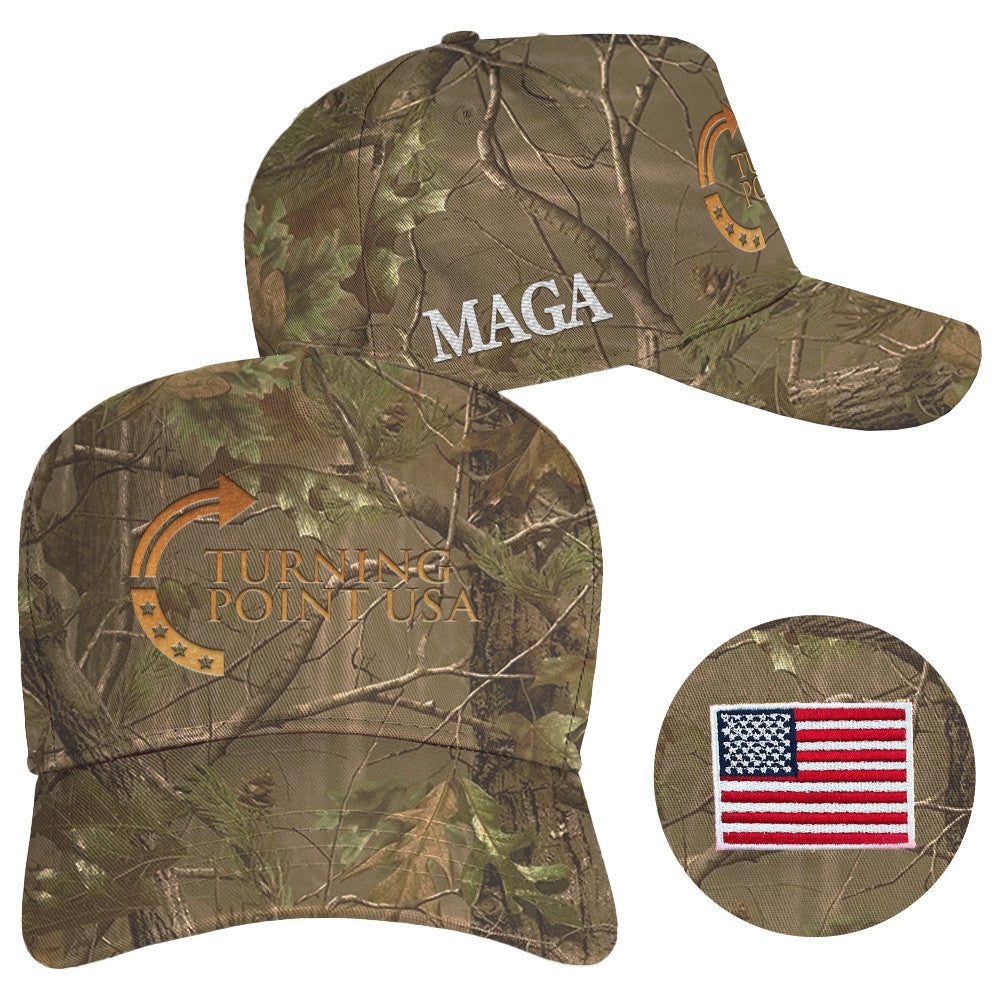 Charlie Kirk Hat Camo Turning Point USA Hat Embroidered Make America Great Again Merch - Lilybirchmarket
