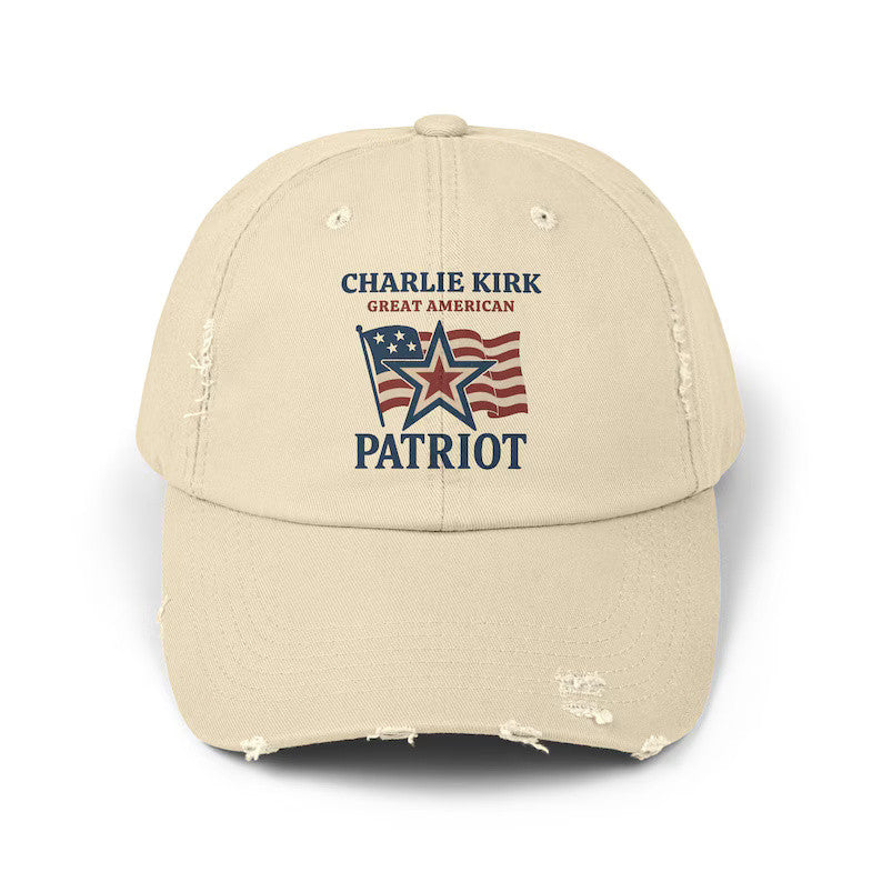 Charlie Kirk Hat Embroidered Great American Patriot Charlie Kirk Hat Gifts For Patriot - Lilybirchmarket