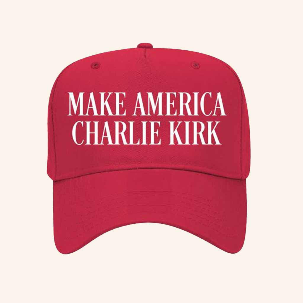 Charlie Kirk Hat Embroidered Make America Charlie Kirk TPUSA Merch Gift For MAGA Supporters - Lilybirchmarket