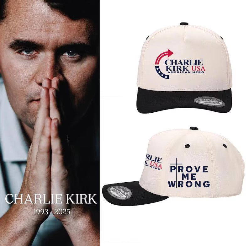 Charlie Kirk Hat Embroidered Memorial Turning Point USA Hat Charlie Kirk Merchandise - Lilybirchmarket