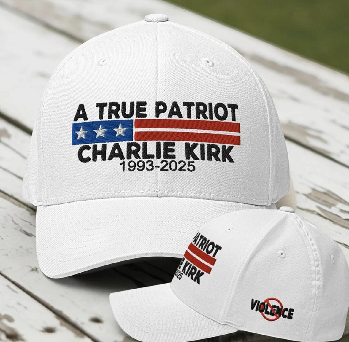 Charlie Kirk Hat Embroidered The True Patriot Charlie Kirk Hat MAGA Merchandise - Lilybirchmarket