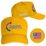 Charlie Kirk Hat Embroidered Turning Point USA Hat MAGA Gold Cap Gifts For Him - Lilybirchmarket