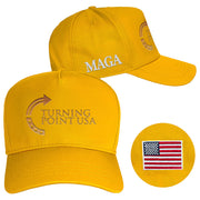 Charlie Kirk Hat Embroidered Turning Point USA Hat MAGA Gold Cap Gifts For Supporters - Lilybirchmarket