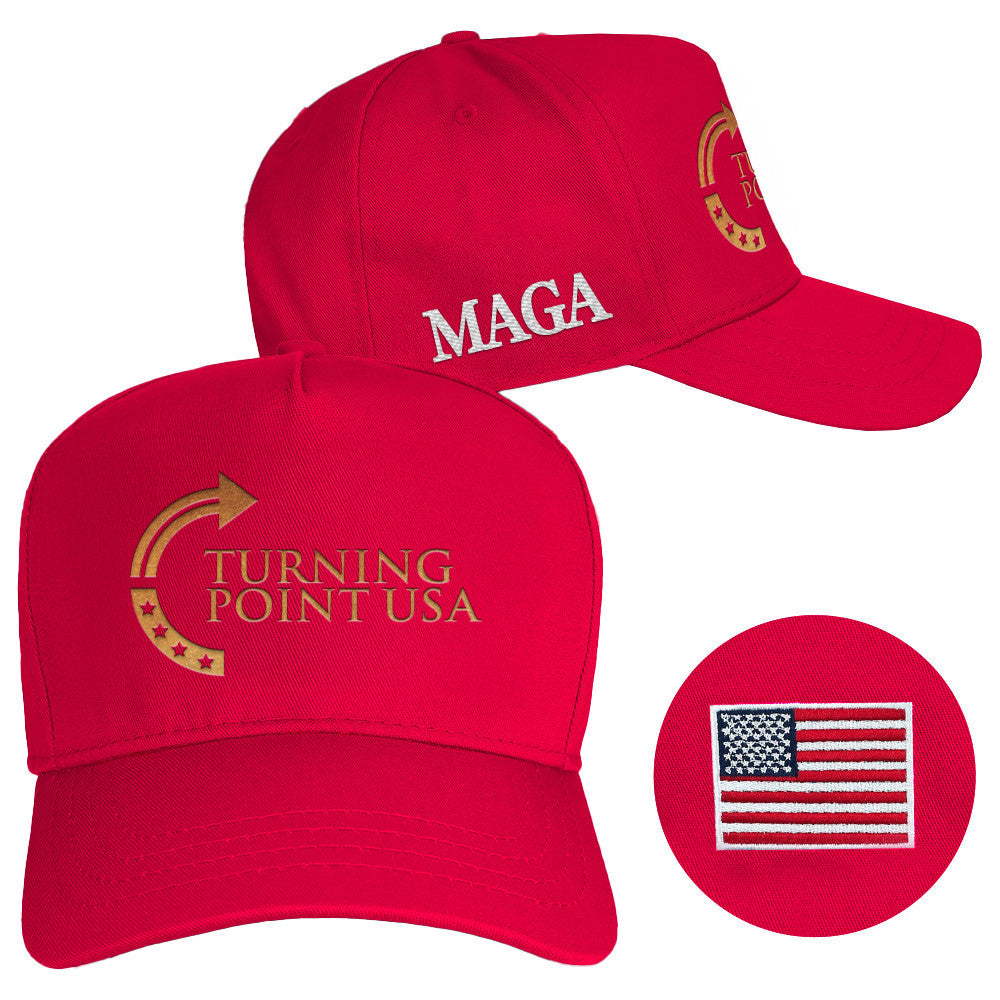 Charlie Kirk Hat Embroidered Turning Point USA Hat MAGA Red Cap Supporters Gifts - Lilybirchmarket