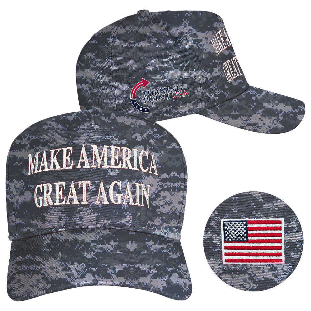 Charlie Kirk Hat Embroidered Turning Point USA Hat Make America Great Again Camo Hat MAGA Merch - Lilybirchmarket
