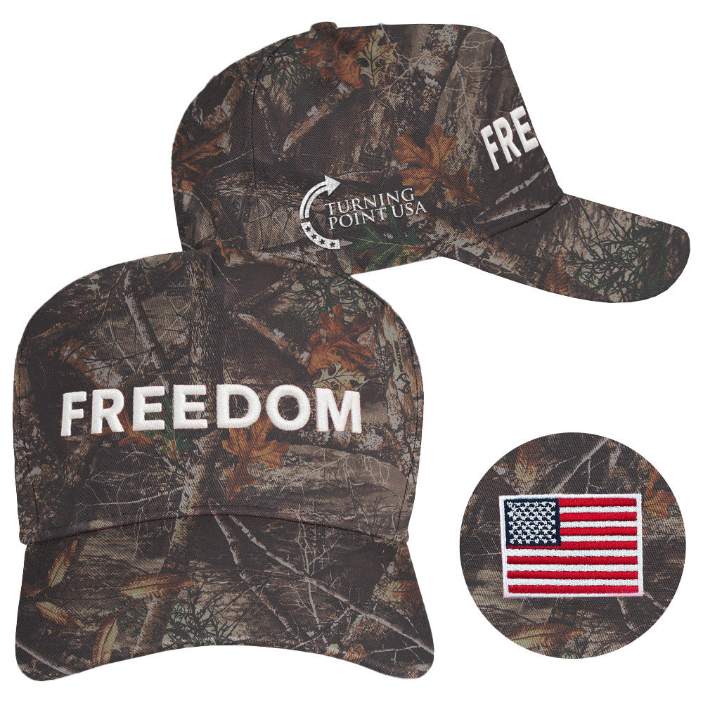 Charlie Kirk Hat Freedom Hat Camo Embroidered Turning Point USA Merch Charlie Kirk Merch Store - Lilybirchmarket