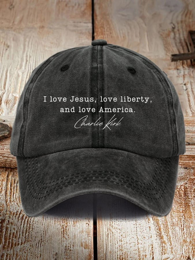 Charlie Kirk Hat I Love Jesus Love Liberty And Love America Hat Charlie Kirk Store Online - Lilybirchmarket