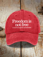 Charlie Kirk Hat Red Freedom Is Not Free Hat Patriotic Cap Kirk Shooter Merch - Lilybirchmarket
